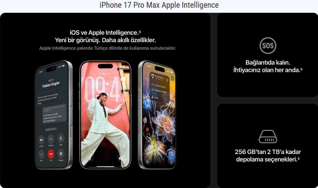 Apple iPhone 17 Pro Max 256GB Kozmik Turuncu - Apple Türkiye