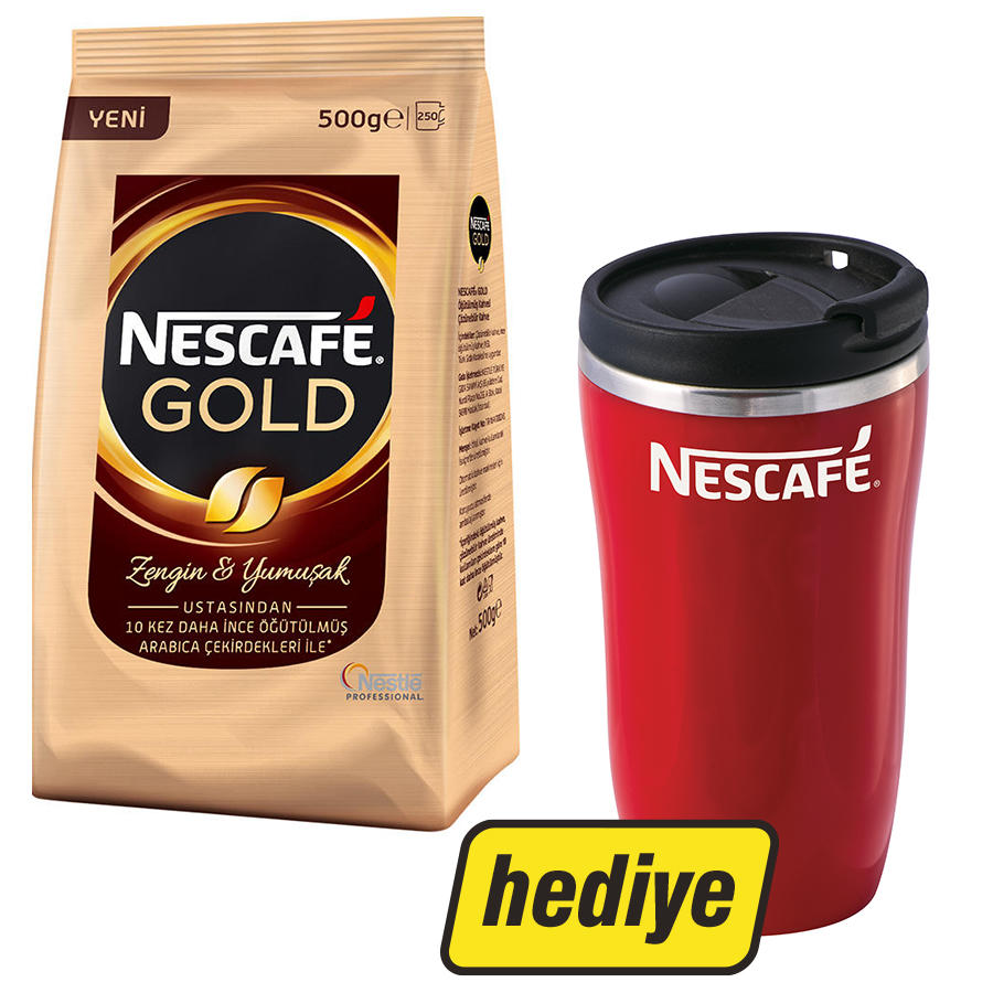 Nescafe Gold Kahve Poşet 500 gr (Nescafe Thermomug Hediyeli) Avansas