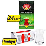 Doğuş Tea Master Dökme Çay 1000 gr 24 Paket (72 Adet Paşabahçe Aida Çay Bardağı Hediyeli)