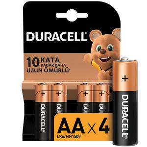 Duracell Alkalin AA Kalem Pil 4'lü Paket | Avansas.com