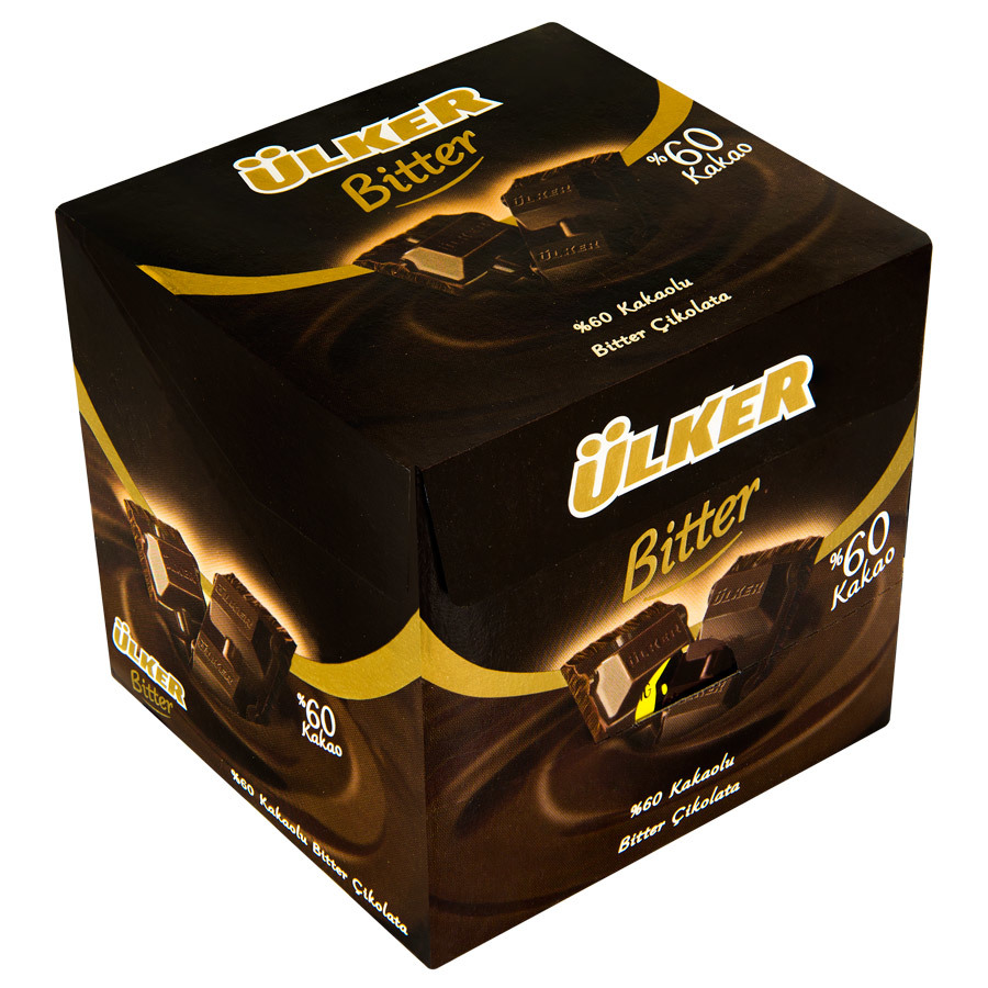 Ülker 60 Kakao Bitter Kare Çikolata 70 gr 6'lı Paket