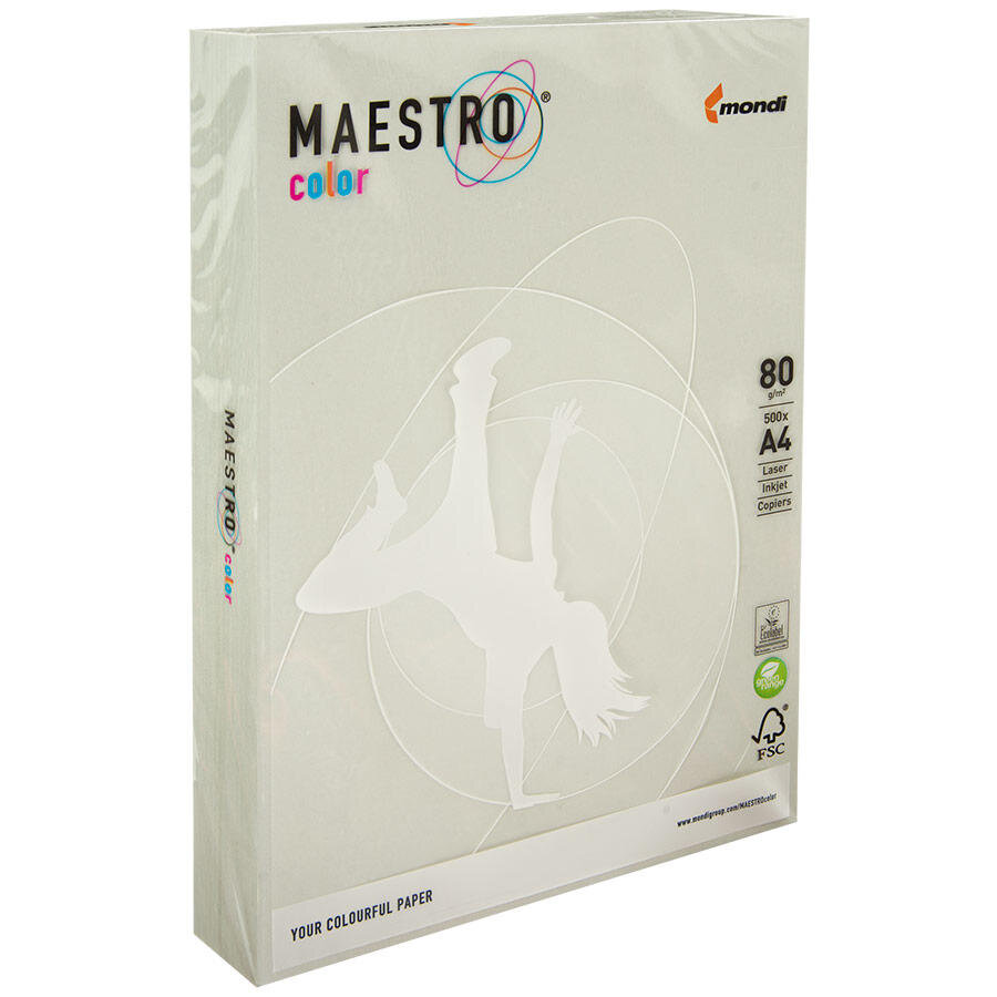 Maestro Color A4 Gri Fotokopi Kağıdı 80 gr 1 Paket (500 Sayfa) | Avansas