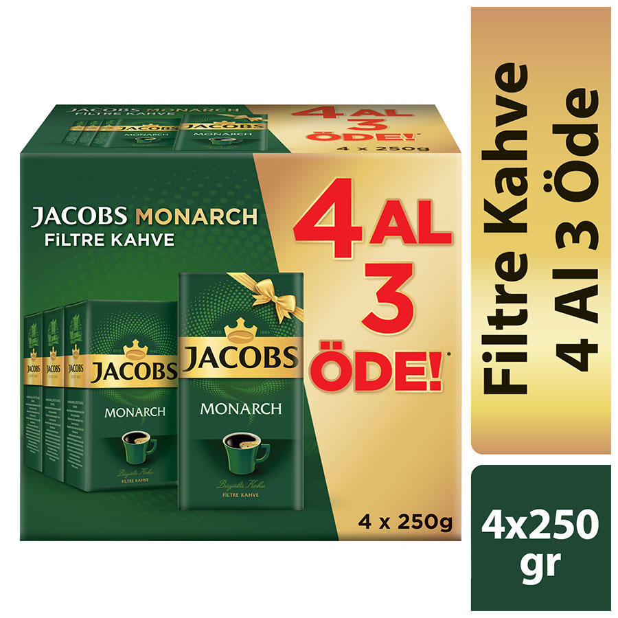 Jacobs Monarch Filtre Kahve 250 gr 4 Al 3 Öde