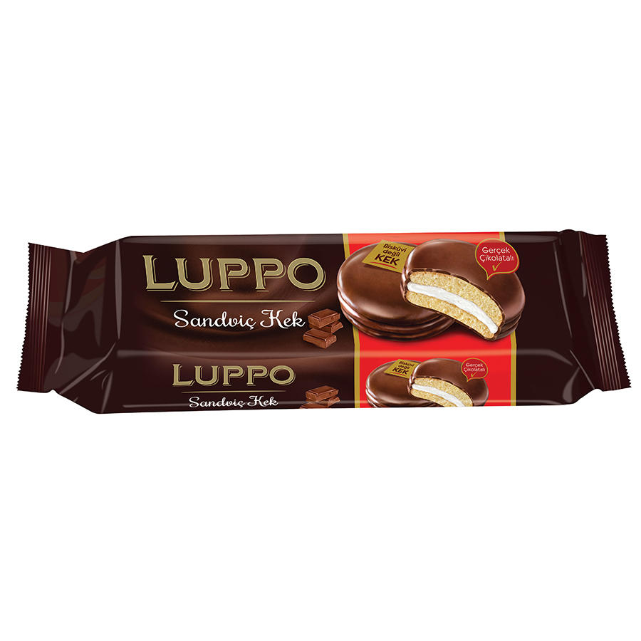 Şölen Luppo Sütlü Çikolata Kaplı Sandviç Kek 184 gr 8�li Paket